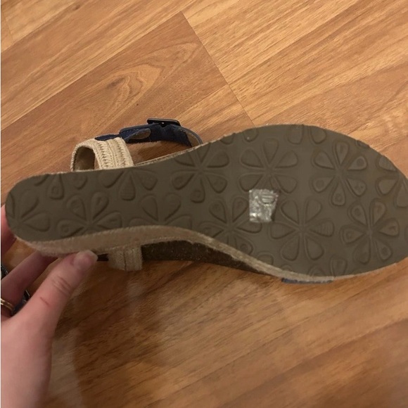 Aetrex Sydney Quarter Strap Espadrille Wedge sandal 8.5 - Picture 4 of 5